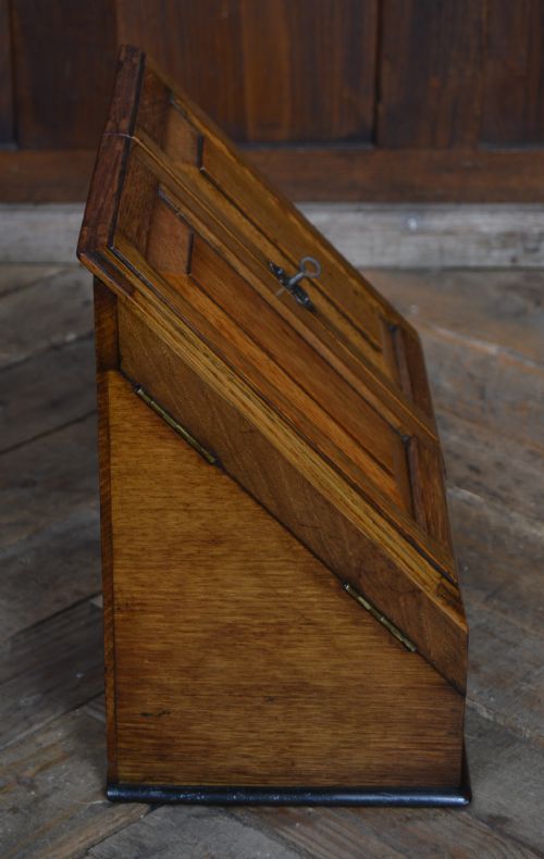 EDWARDIAN OAK WRITING BOX CABINET - ADDITIONAL PHOTO 10