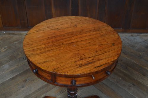 VICTORIAN ROSEWOOD DRUM TABLE - ADDITIONAL PHOTO 1