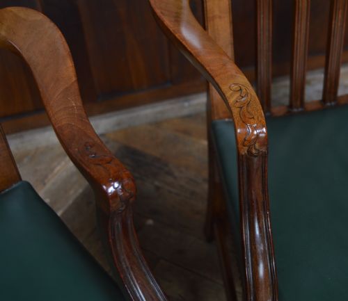 PAIR OF EDWARDIAN MAHOGANY LIBRARY CHAIRS - ADDITIONAL PHOTO 5