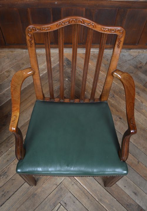 PAIR OF EDWARDIAN MAHOGANY LIBRARY CHAIRS - ADDITIONAL PHOTO 12