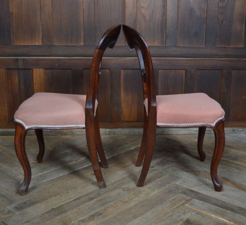 PAIR OF VICTORIAN MAHOGANY BALLOON BACK CHAIRS - ADDITIONAL PHOTO 6