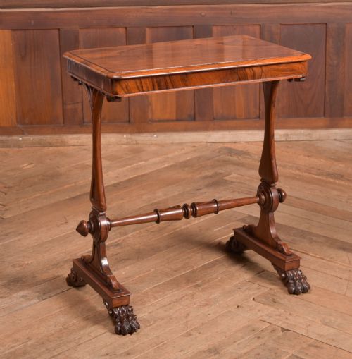 WILLIAM IV ROSEWOOD STRETCHER SIDE TABLE - ADDITIONAL PHOTO 1