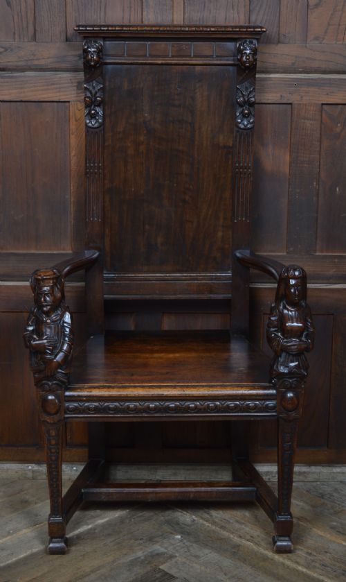 VICTORIAN FRUITWOOD HALL CHAIR