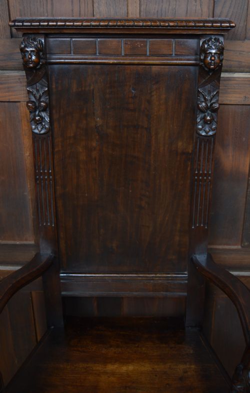VICTORIAN FRUITWOOD HALL CHAIR - ADDITIONAL PHOTO 6