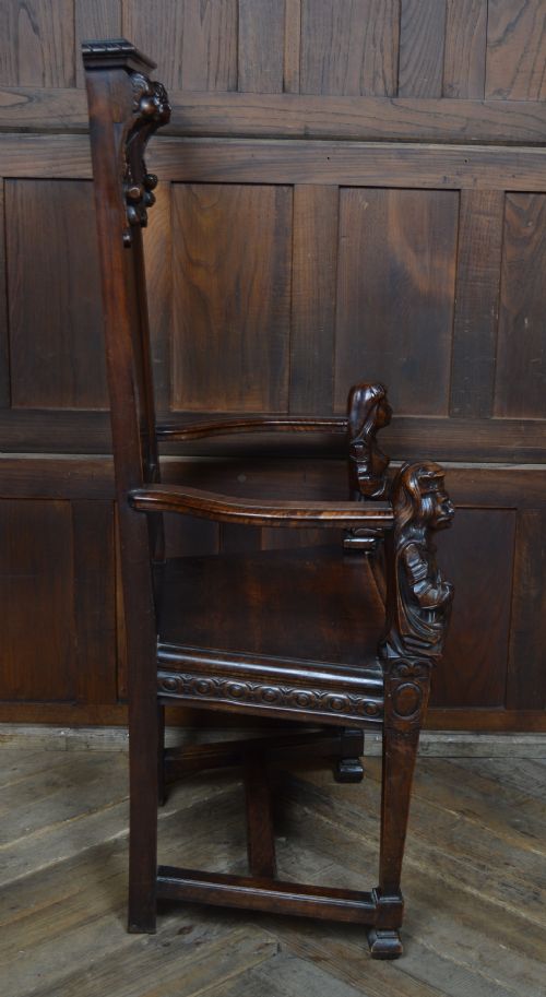 VICTORIAN FRUITWOOD HALL CHAIR - ADDITIONAL PHOTO 8
