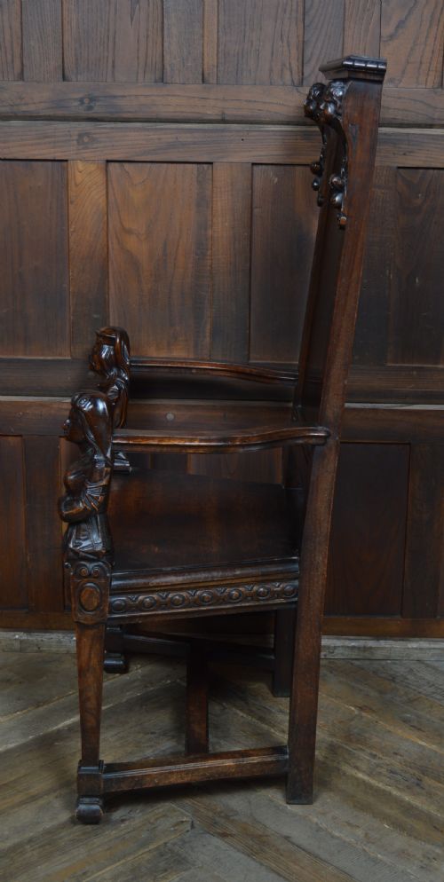 VICTORIAN FRUITWOOD HALL CHAIR - ADDITIONAL PHOTO 11
