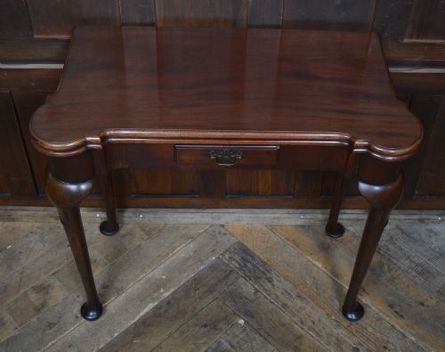 MAHOGANY FOLDOVER CARD GAME TABLE - ADDITIONAL PHOTO 2