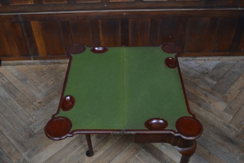MAHOGANY FOLDOVER CARD GAME TABLE - ADDITIONAL PHOTO 11