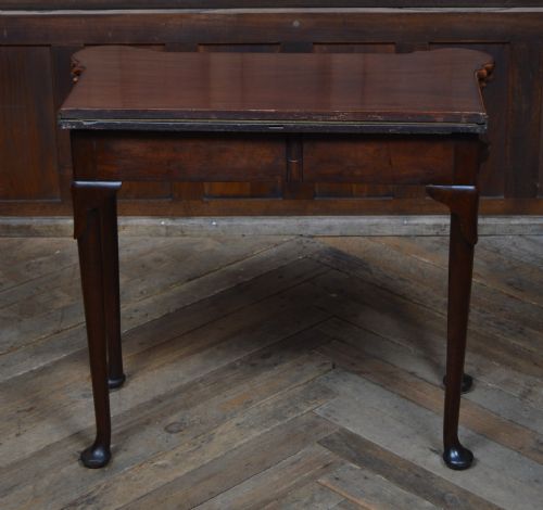 MAHOGANY FOLDOVER CARD GAME TABLE - ADDITIONAL PHOTO 13