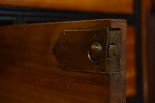 CAMPHOR WOOD CAMPAIGN SECRETAIRE CHEST - ADDITIONAL PHOTO 14