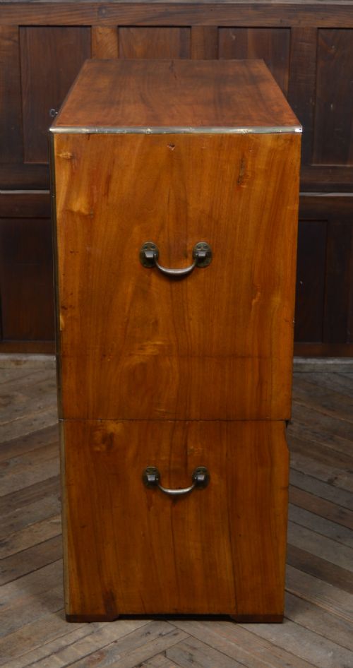 CAMPHOR WOOD CAMPAIGN SECRETAIRE CHEST - ADDITIONAL PHOTO 16