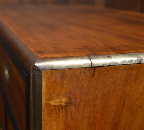 CAMPHOR WOOD CAMPAIGN SECRETAIRE CHEST - ADDITIONAL PHOTO 17