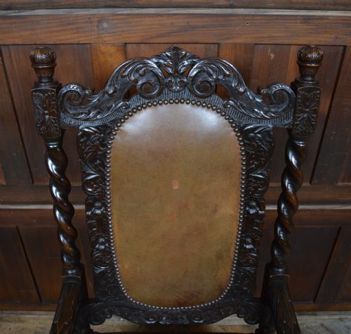 VICTORIAN OAK ARMCHAIR - ADDITIONAL PHOTO 3