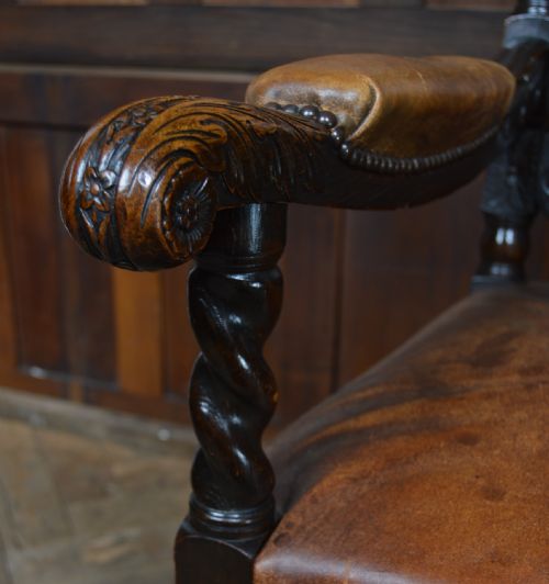 VICTORIAN OAK ARMCHAIR - ADDITIONAL PHOTO 5
