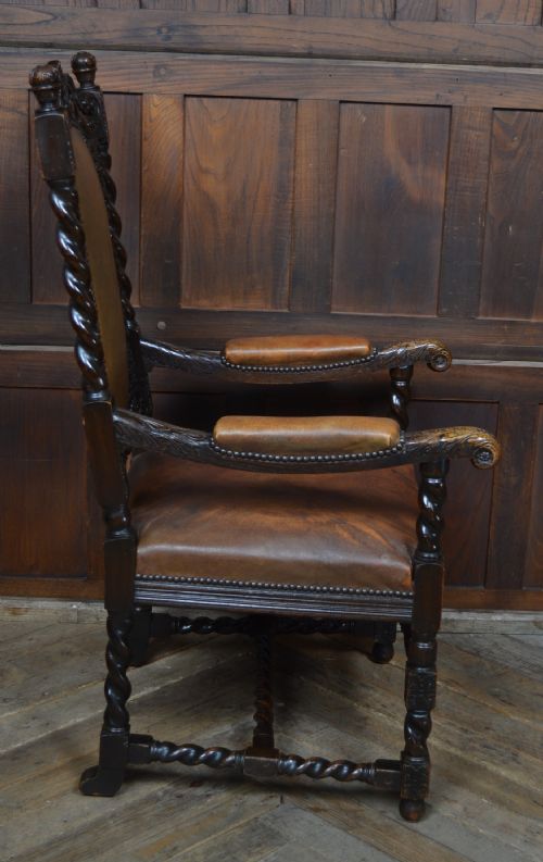 VICTORIAN OAK ARMCHAIR - ADDITIONAL PHOTO 8