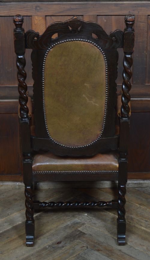 VICTORIAN OAK ARMCHAIR - ADDITIONAL PHOTO 9