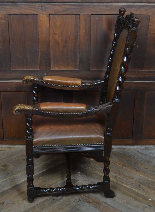 VICTORIAN OAK ARMCHAIR - ADDITIONAL PHOTO 10