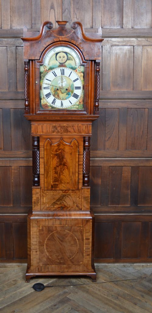 h butterworth mahogany long case grandfather clock - CATEGORY: ANTIQUE CLOCKS - DATED VICTORIAN