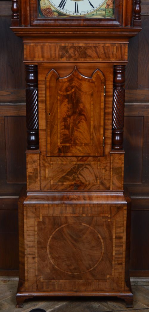 H BUTTERWORTH MAHOGANY LONG CASE GRANDFATHER CLOCK - ADDITIONAL PHOTO 3