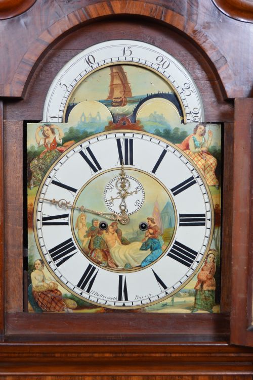 H BUTTERWORTH MAHOGANY LONG CASE GRANDFATHER CLOCK - ADDITIONAL PHOTO 5