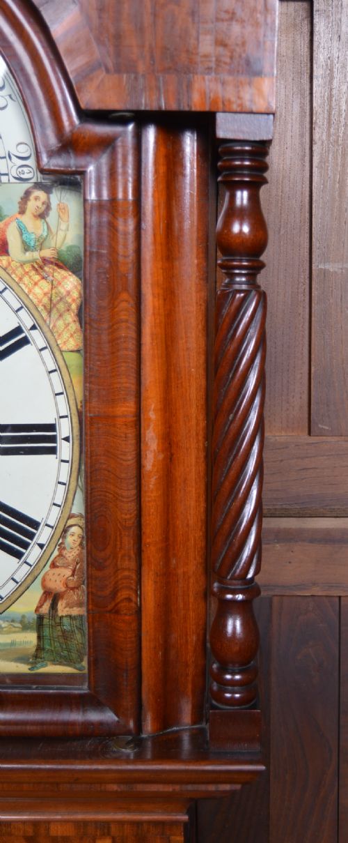 H BUTTERWORTH MAHOGANY LONG CASE GRANDFATHER CLOCK - ADDITIONAL PHOTO 14