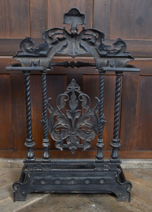 VICTORIAN CAST IRON STICK STAND - ADDITIONAL PHOTO 8