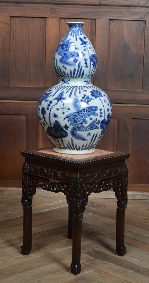 CHINESE MARBLE TOP PLANT STAND - ADDITIONAL PHOTO 2
