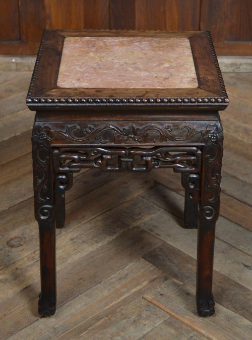 CHINESE MARBLE TOP PLANT STAND - ADDITIONAL PHOTO 5