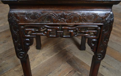 CHINESE MARBLE TOP PLANT STAND - ADDITIONAL PHOTO 7