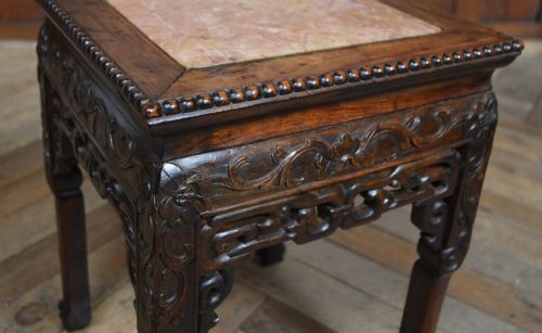 CHINESE MARBLE TOP PLANT STAND - ADDITIONAL PHOTO 9