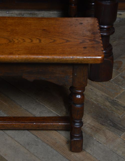 19TH CENTURY OAK BENCH SET - ADDITIONAL PHOTO 9