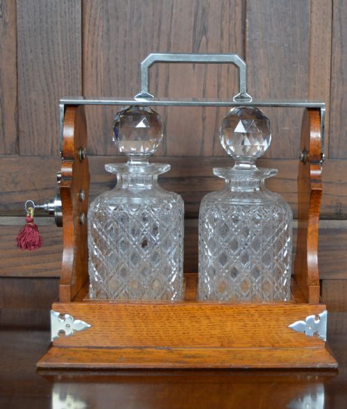 EDWARDIAN OAK TANTALUS - ADDITIONAL PHOTO 6