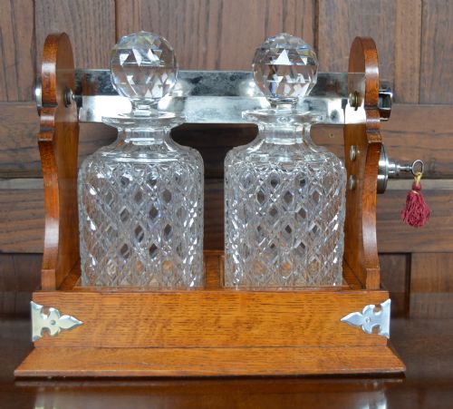 EDWARDIAN OAK TANTALUS - ADDITIONAL PHOTO 9