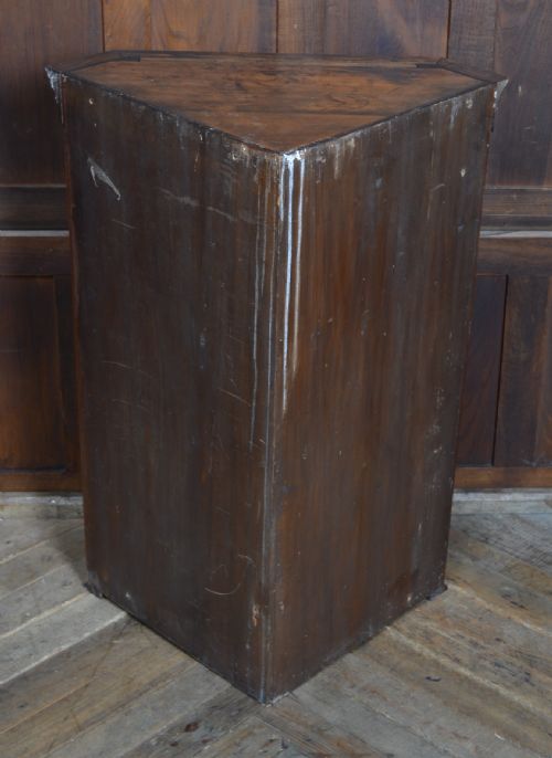EDWARDIAN MAHOGANY HANGING CORNER CABINET - ADDITIONAL PHOTO 7