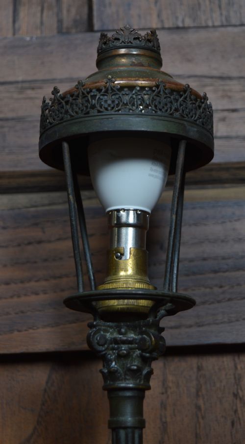 PAIR OF FRENCH EUTROPE BOURET SPELTER LAMPS - ADDITIONAL PHOTO 4