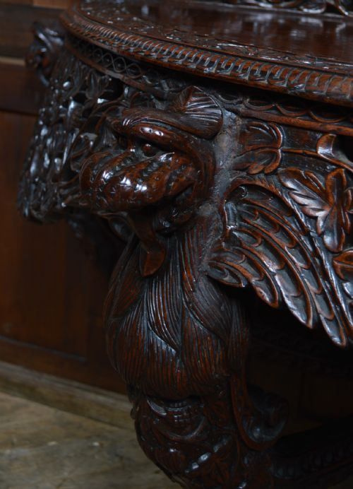 PADOUK DEMILUNE CONSOLE TABLE - ADDITIONAL PHOTO 7