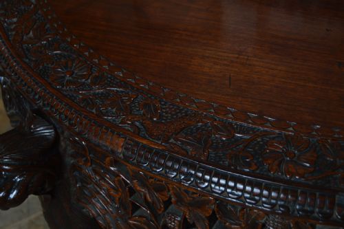 PADOUK DEMILUNE CONSOLE TABLE - ADDITIONAL PHOTO 8
