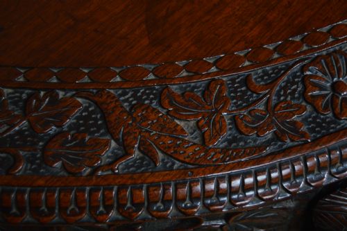 PADOUK DEMILUNE CONSOLE TABLE - ADDITIONAL PHOTO 11