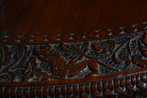 PADOUK DEMILUNE CONSOLE TABLE - ADDITIONAL PHOTO 12