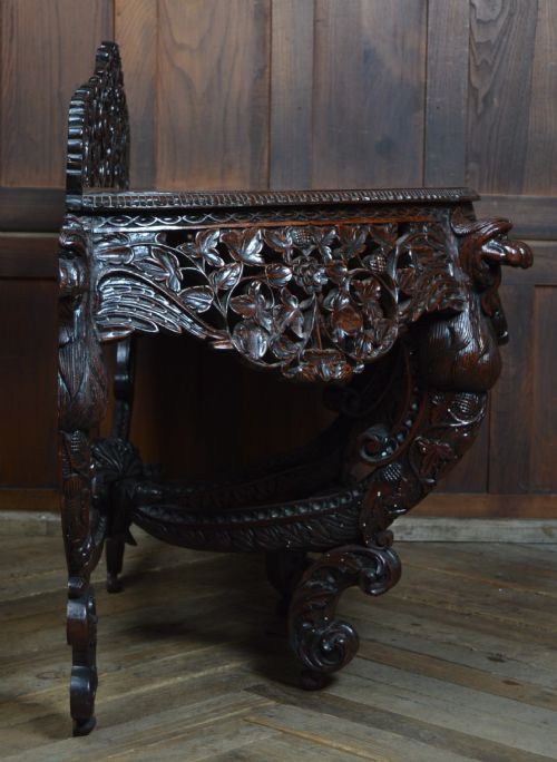 PADOUK DEMILUNE CONSOLE TABLE - ADDITIONAL PHOTO 15