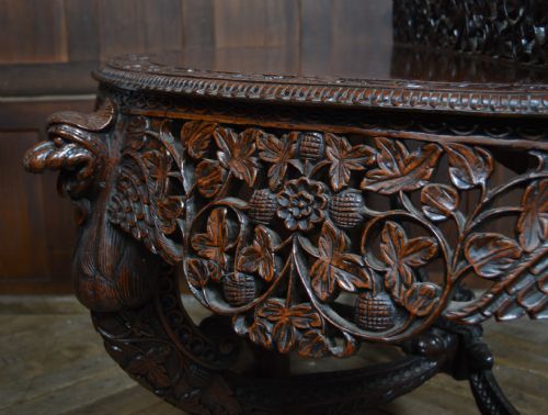 PADOUK DEMILUNE CONSOLE TABLE - ADDITIONAL PHOTO 18