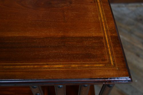 EDWARDIAN MAHOGANY REVOLVING BOOKCASE - ADDITIONAL PHOTO 4