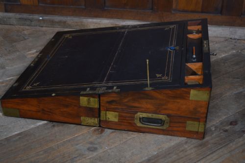 EDWARDIAN WALNUT WRITING SLOPE - ADDITIONAL PHOTO 1
