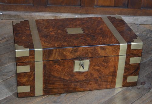 EDWARDIAN WALNUT WRITING SLOPE - ADDITIONAL PHOTO 3
