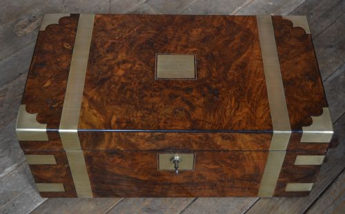 EDWARDIAN WALNUT WRITING SLOPE - ADDITIONAL PHOTO 4