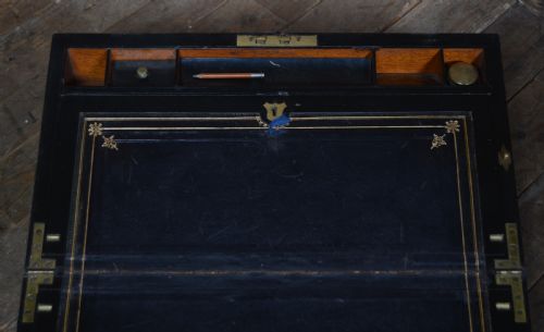 EDWARDIAN WALNUT WRITING SLOPE - ADDITIONAL PHOTO 13