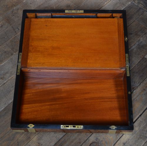 EDWARDIAN WALNUT WRITING SLOPE - ADDITIONAL PHOTO 14