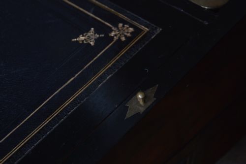 EDWARDIAN WALNUT WRITING SLOPE - ADDITIONAL PHOTO 21