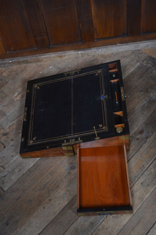 EDWARDIAN WALNUT WRITING SLOPE - ADDITIONAL PHOTO 23