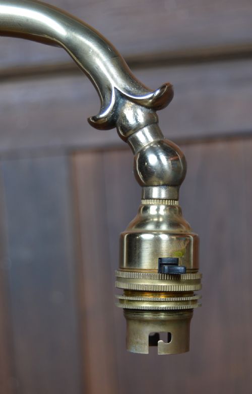 EDWARDIAN BRASS FLOOR STANDING LAMP - ADDITIONAL PHOTO 2